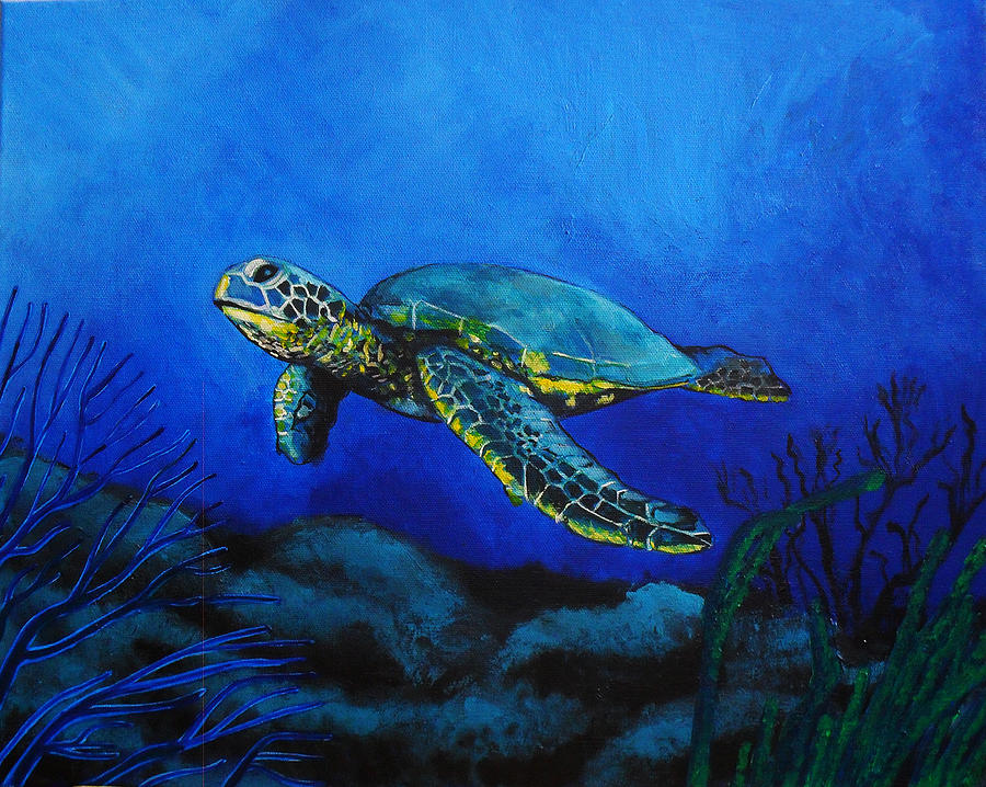 Underwater peace Painting by Stephen Humphries - Fine Art America