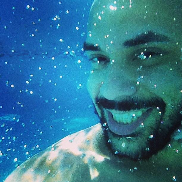 Bored Photograph - Underwater Pix Are Fun... #beard by Harry Demasiado