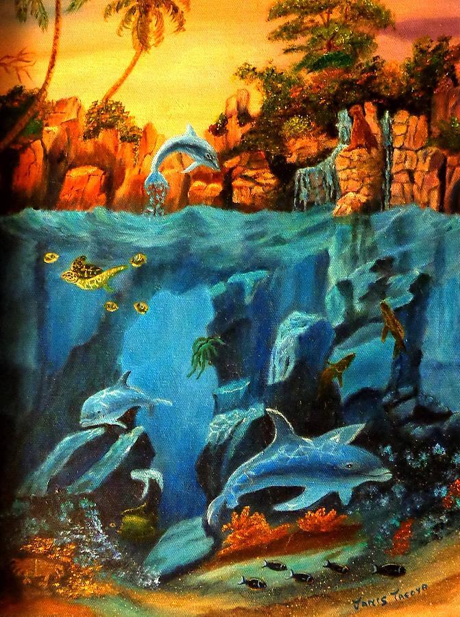 Underwater Scene Painting by Janis  Tafoya