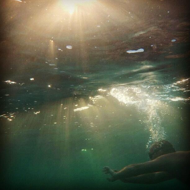 Summer Photograph - #underwater #sea #sun #summer #sunset by Alessio De Marco Giglio