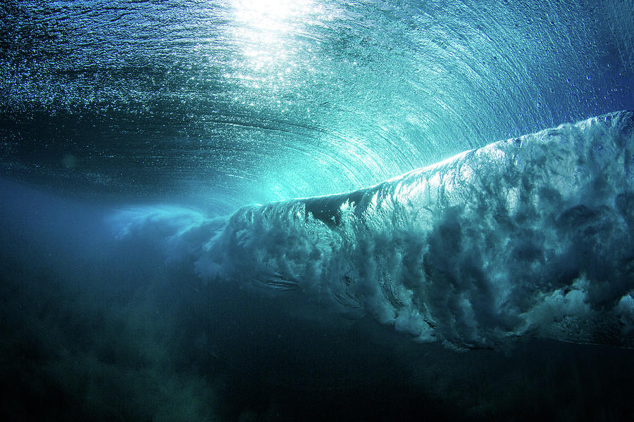 Underwater View Of A Wave Breaking Photograph by Mattpaul