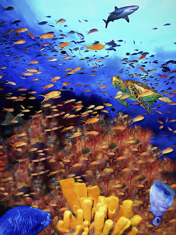 Underwater Wonderland Painting by David Wagner