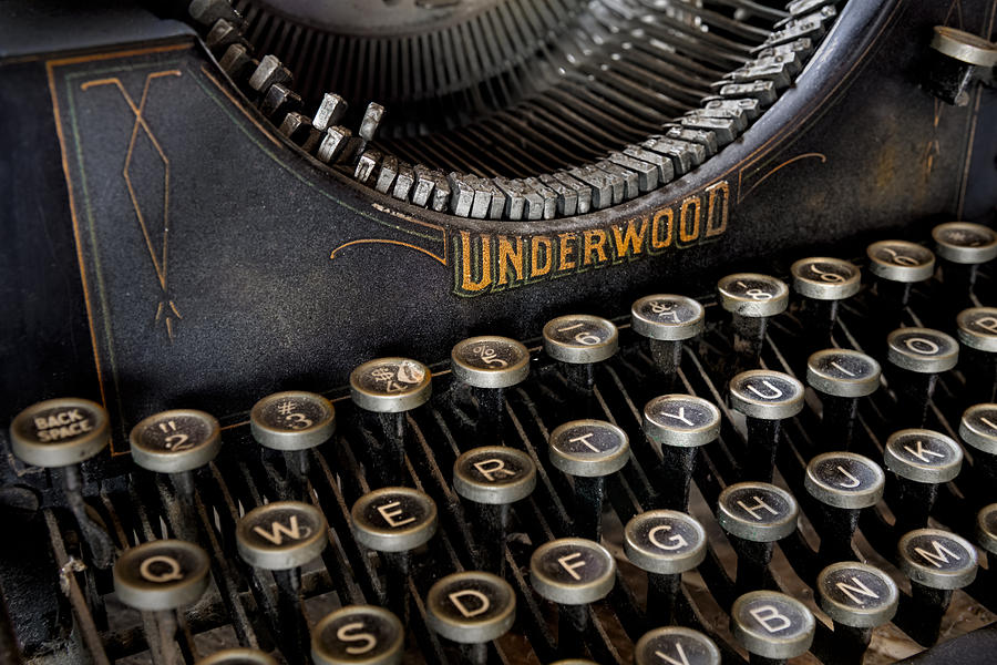 Typography Photograph - Underwood Typewriter Details by Susan Candelario