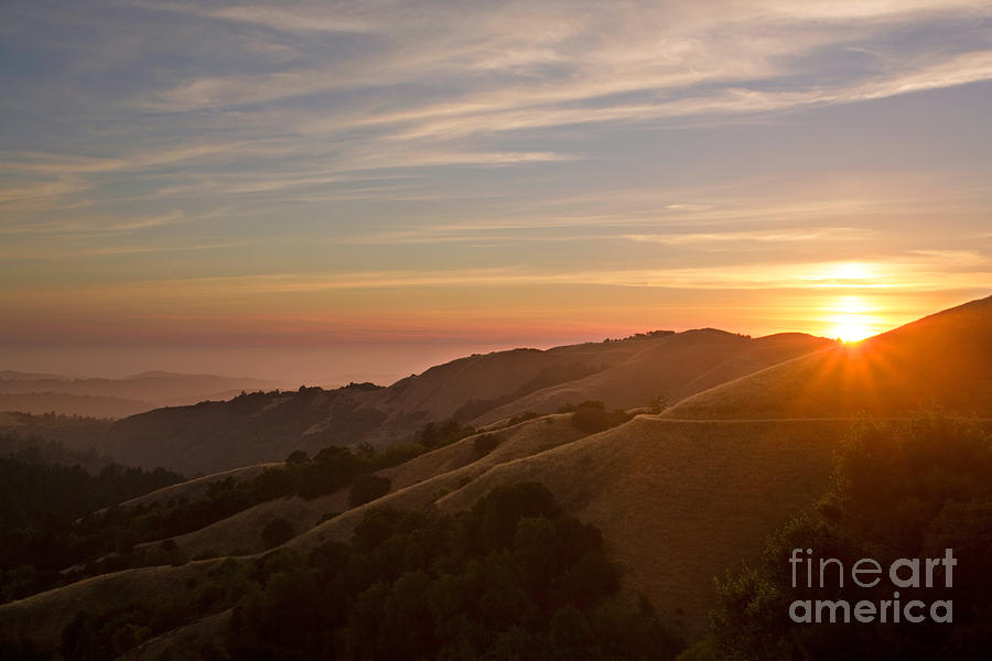 Sunset Photograph - Undulating Hillsides by Matt Tilghman Sunset Photograph - Undulating Hillsides by Matt Tilghman