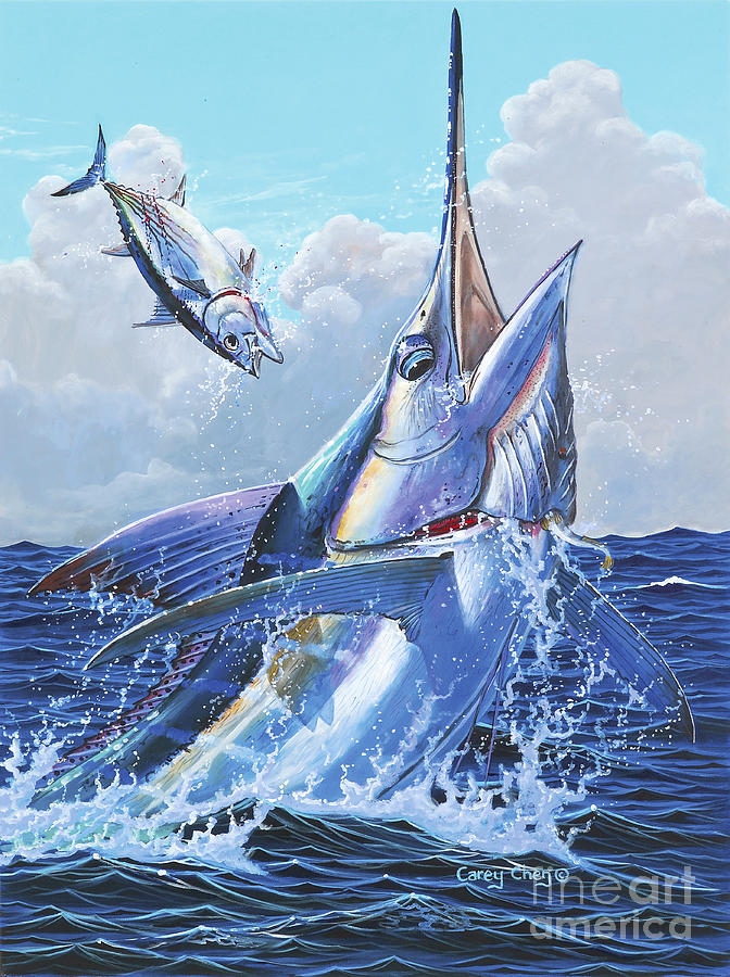 Marlin Painting - Unexpected Off0093 by Carey Chen