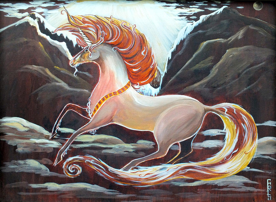 Unicorn Abstract Painting Painting by Duane McCullough