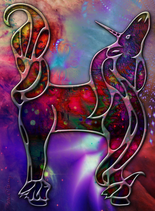 Unicorn Digital Art by Barbara Berney