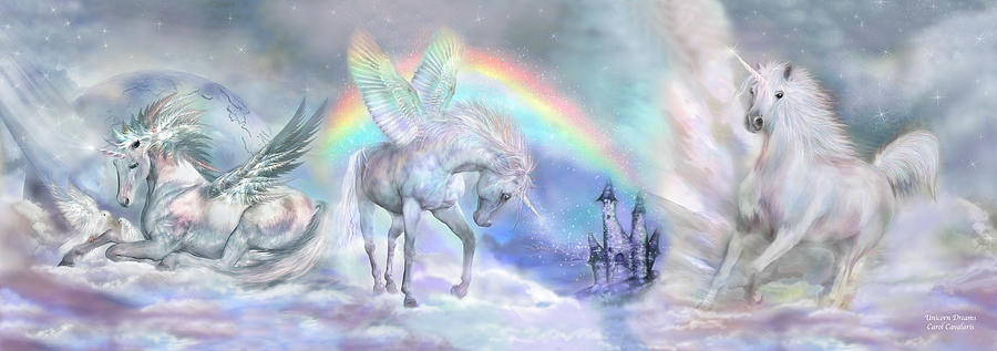 Unicorn Dreams Mixed Media by Carol Cavalaris