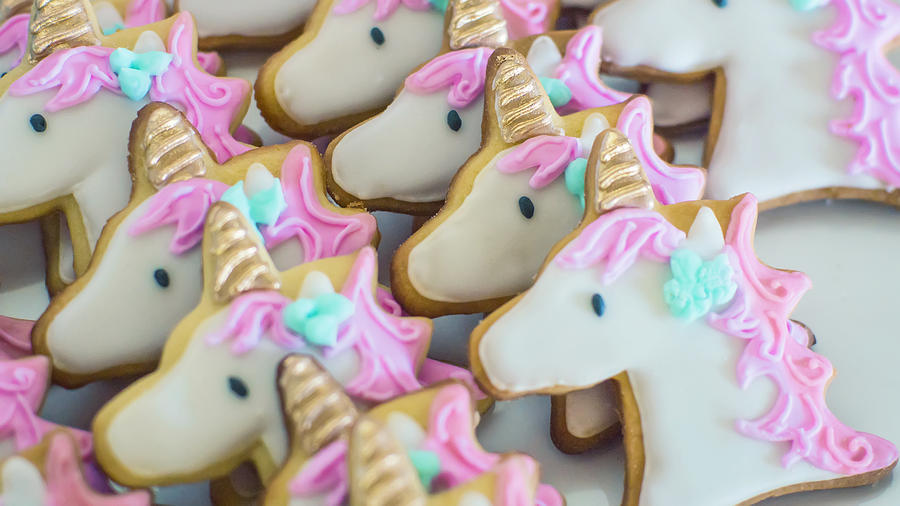 Unicorn Shaped Cookies Photograph by Kryssia Campos