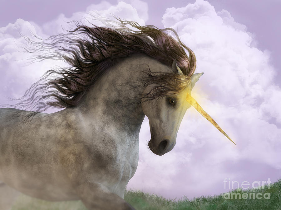 Unicorn with Magic Horn Digital Art by Elle Arden Walby | Pixels