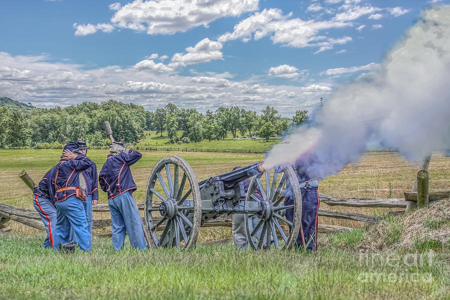 Union Artillery in Action Digital Art by Randy Steele