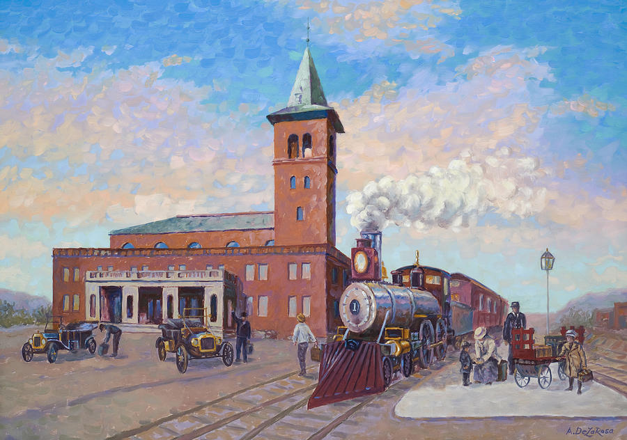 Union Depot - El Paso Painting by Abel DeLaRosa