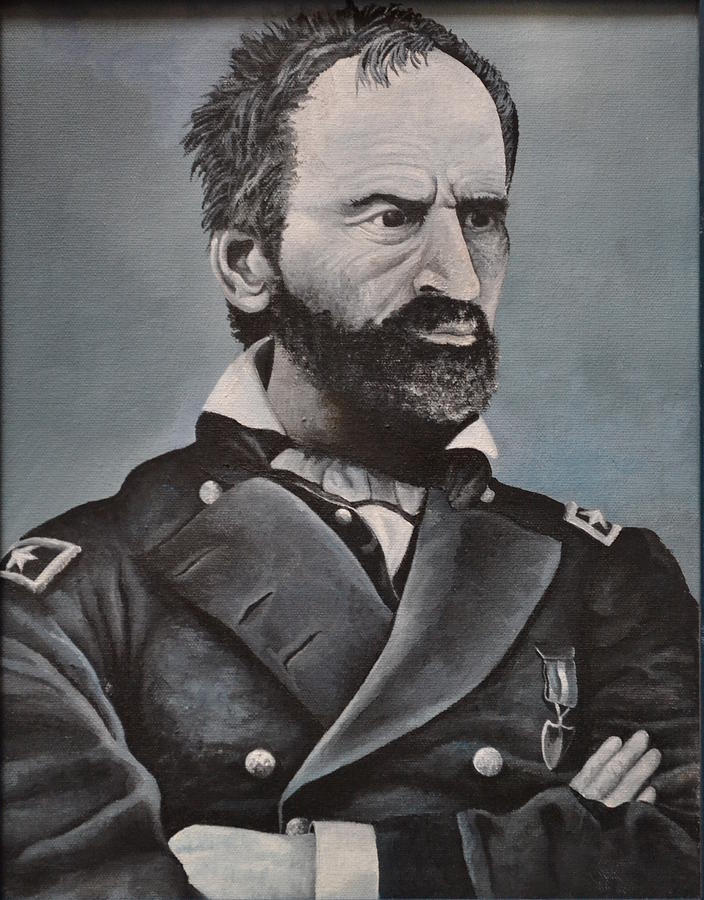 Union General Sherman Painting by Martin Schmidt