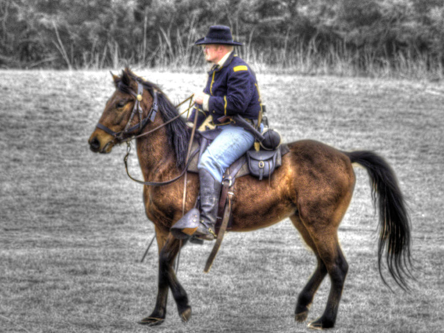 Battery Photograph - Union Horse Officer by John Straton