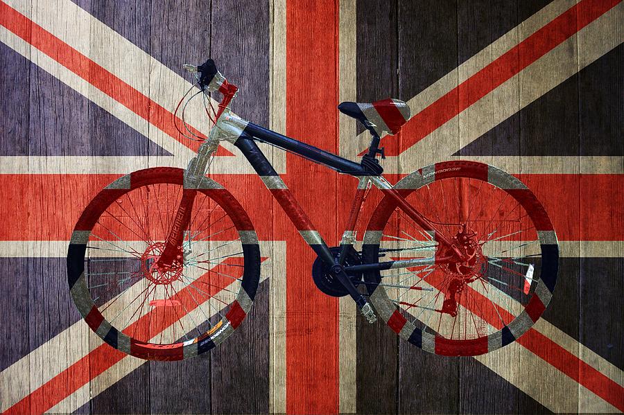 Union Jack And A Mountain Bike Photograph by Suzanne Powers
