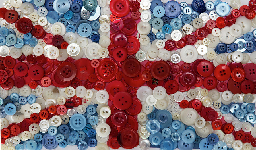 Union Jack In Buttons Photograph by Lisa Stokes