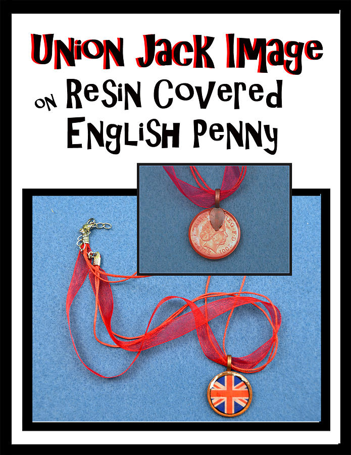 Union Jack Pendant on English Copper Penny Jewelry by Carla Parris