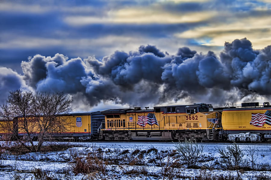 Train Photograph - Union Pacific Train by Jeff Swanson