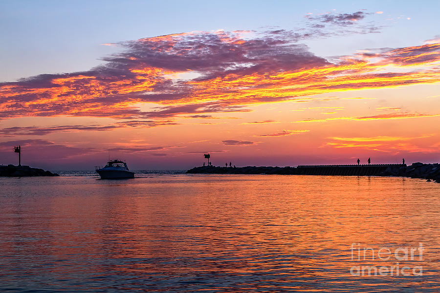 Union Pier Sunset Photograph by Deborah Scannell
