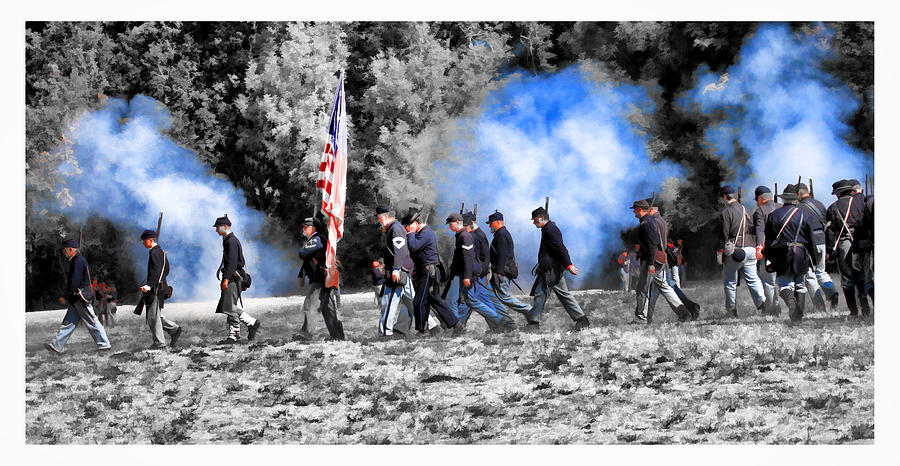 Union Soldiers March Photograph by Steve McKinzie