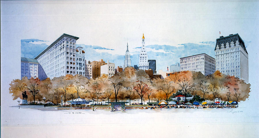 Union Square NYC Painting by William Renzulli