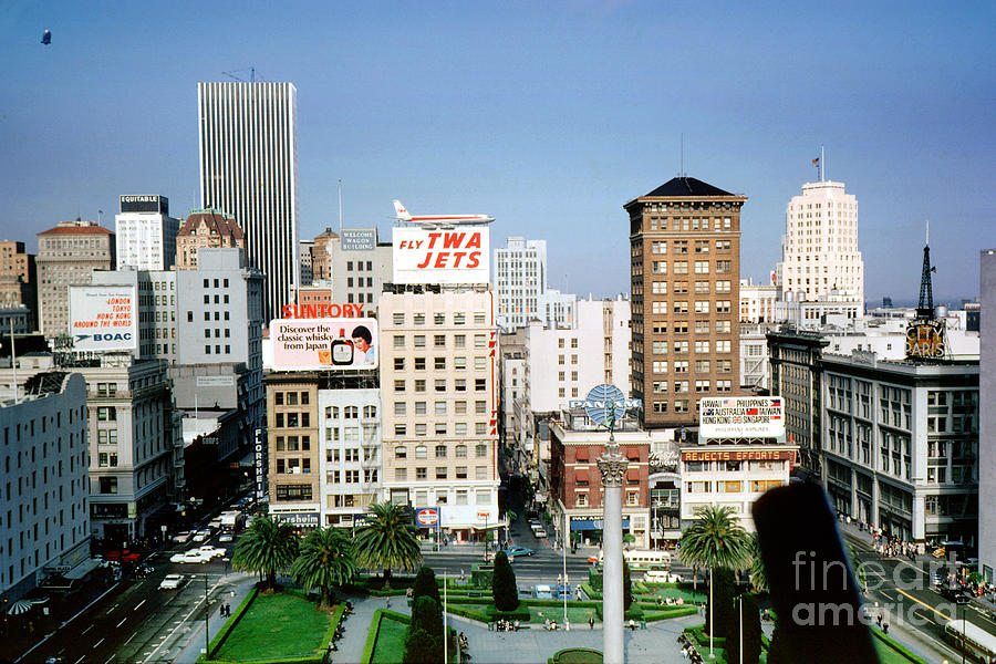 Union Square San Francisco June 1966 Photograph by Photovault