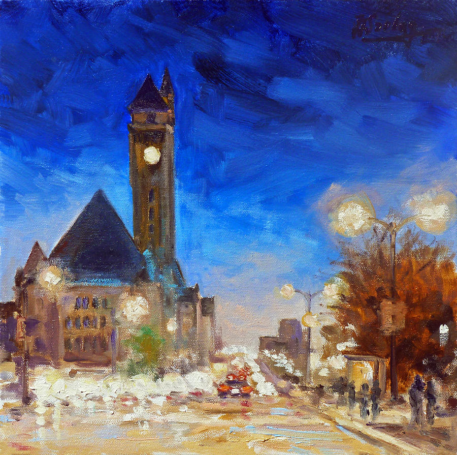 Union Station Market Street Saint Louis Painting by Irek Szelag