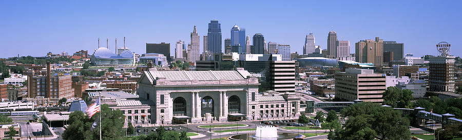 Union Station With City Skyline Photograph by Panoramic Images