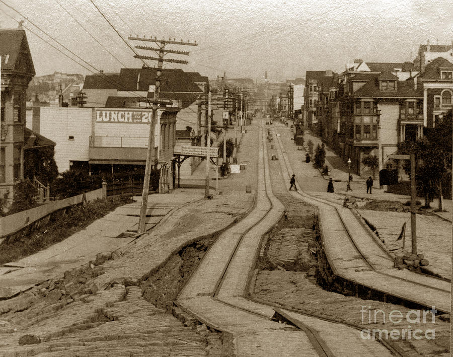 San Francisco Photograph - Union Street San Francisco Earthquake and Fire of April 18 1906 by Monterey County Historical Society