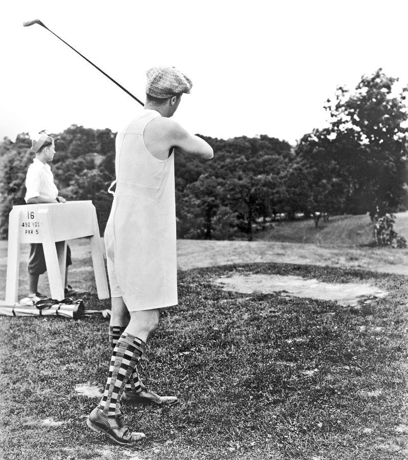 Union Suit Golfer Photograph by Underwood Archives