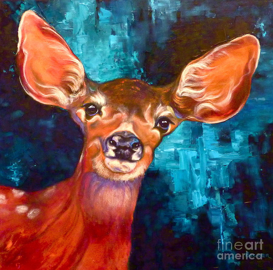 Uniquely Fawn Painting by Susan A Becker
