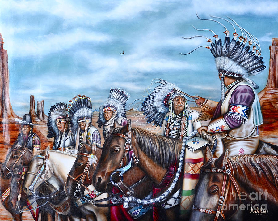 United Chiefs of America Painting by Ruben Archuleta - Art Gallery