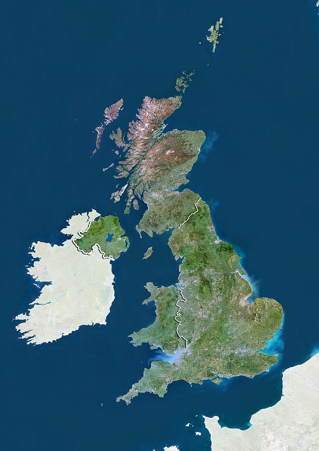 United Kingdom, satellite image Photograph by Science Photo Library ...