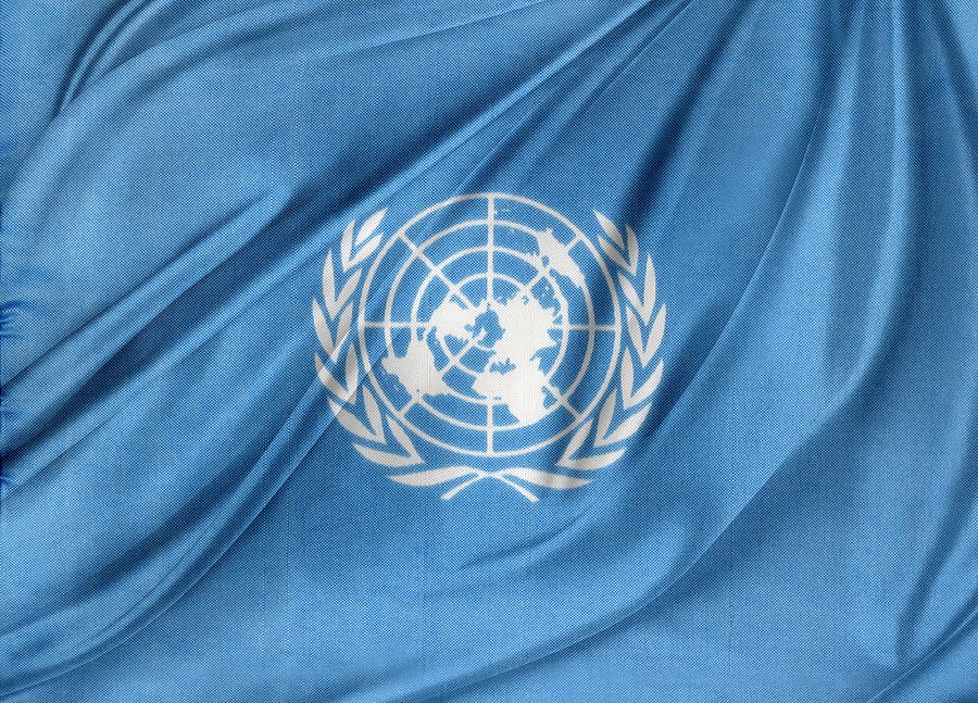 Flag Photograph - United Nations by Les Cunliffe