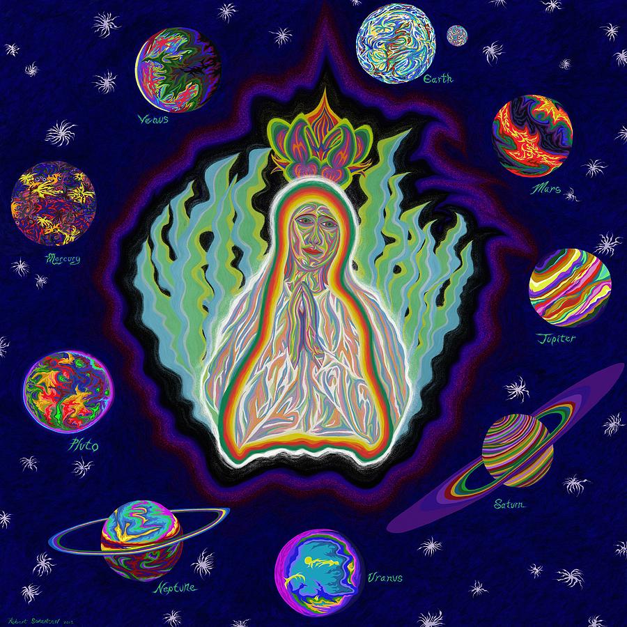 United Planets of The Queen of Heaven Painting by Robert SORENSEN