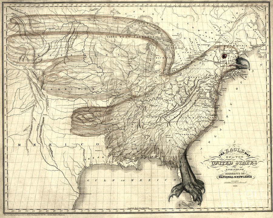United States - 1833 Drawing by Pablo Romero