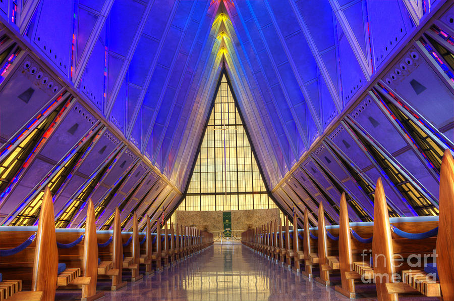United States Airforce Academy Chapel Interior Photograph by Bob Christopher