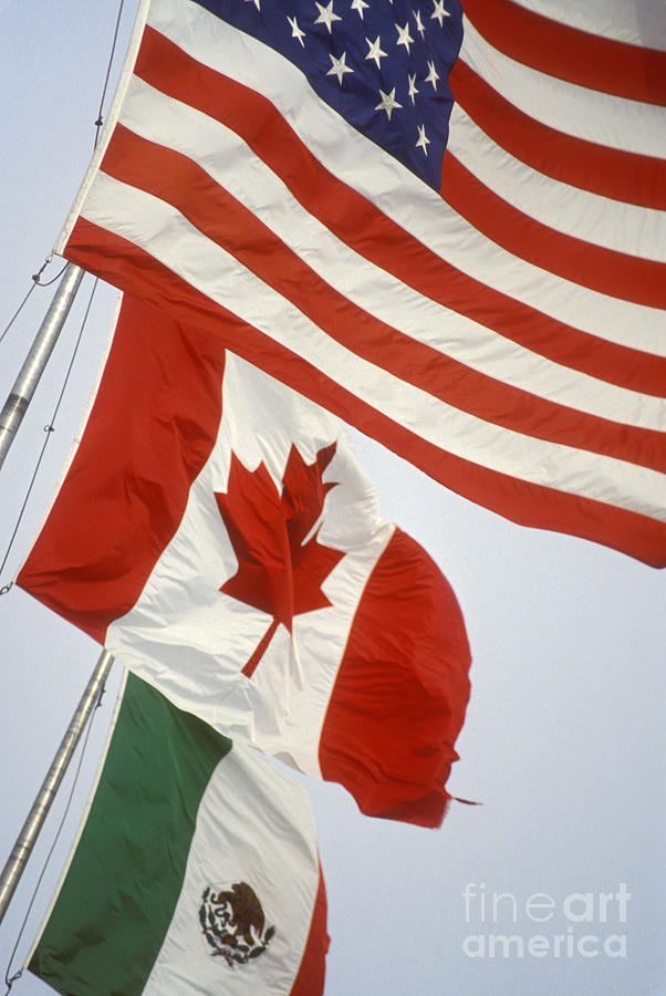 United States Canada Mexico Photograph by Jim West