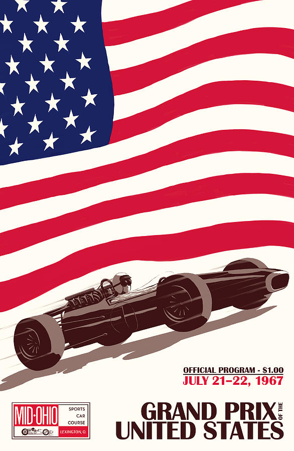 United States Grand Prix 1967 Digital Art by Georgia Clare