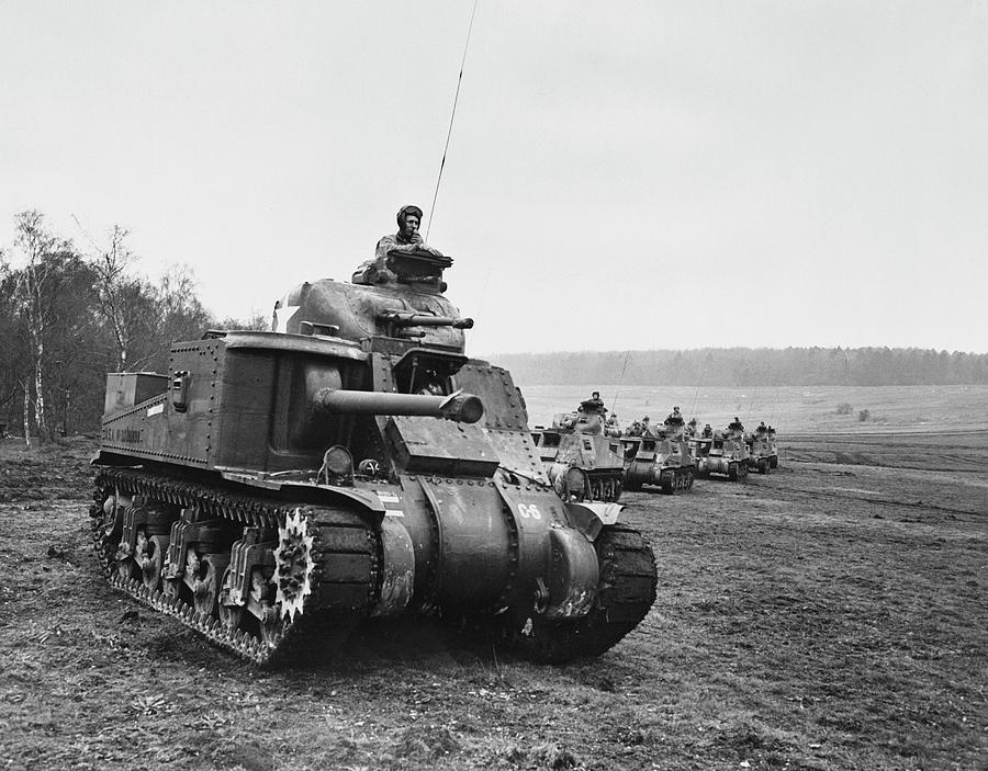 United States Tanks During Group Photograph by Stocktrek Images