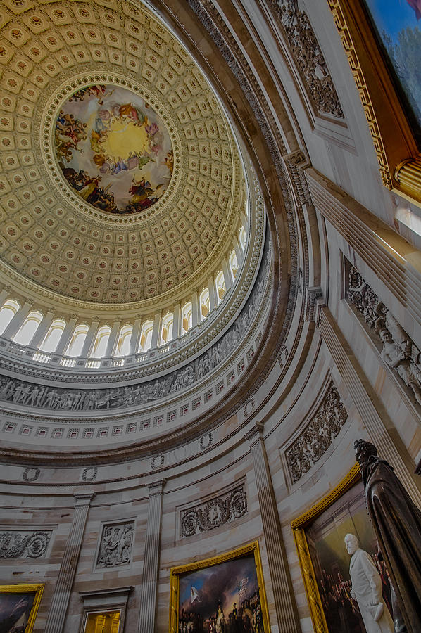Architecture Photograph - Unites States Capitol Rotunda by Susan Candelario