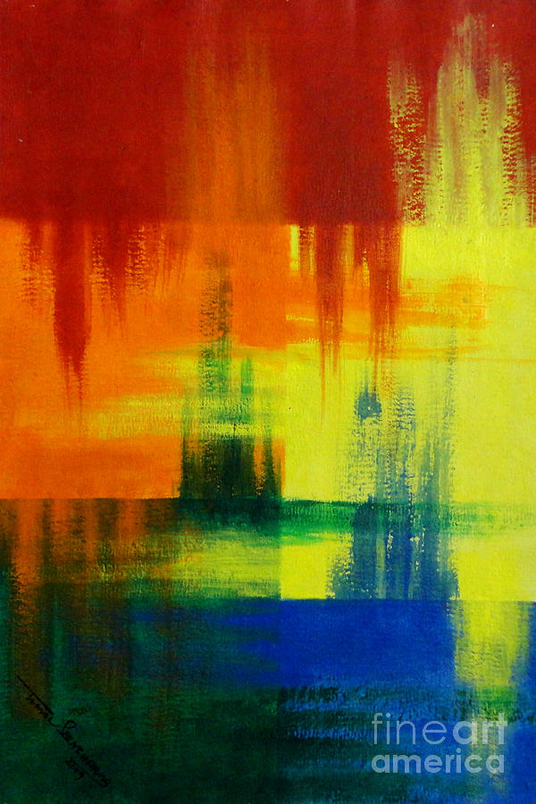 Abstract Painting - Distance by Tamal Sen Sharma