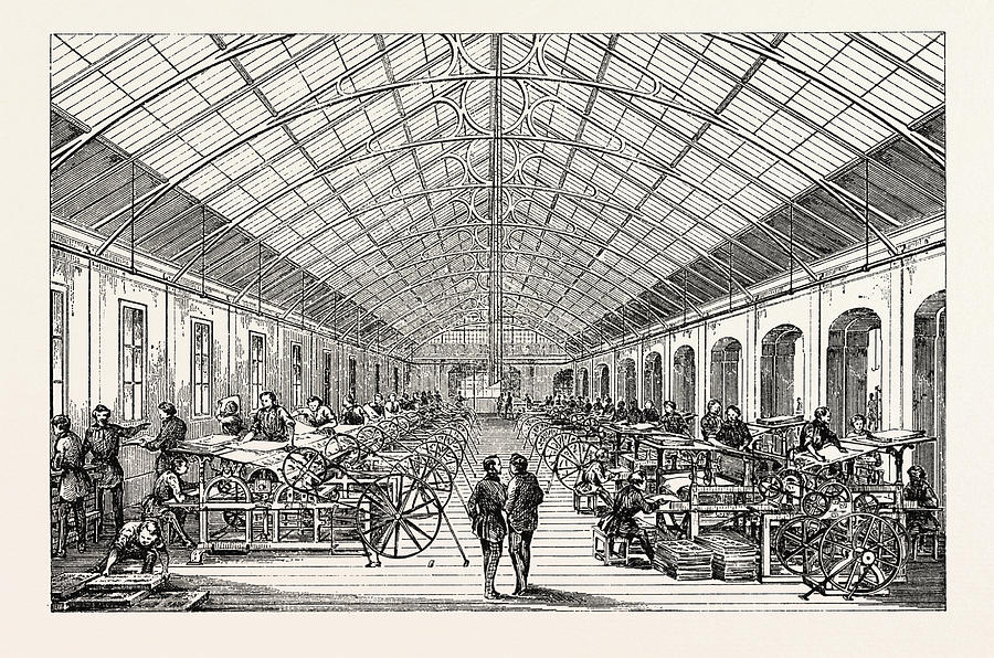 Universal Exposition Mecanical Presses Drawing by French