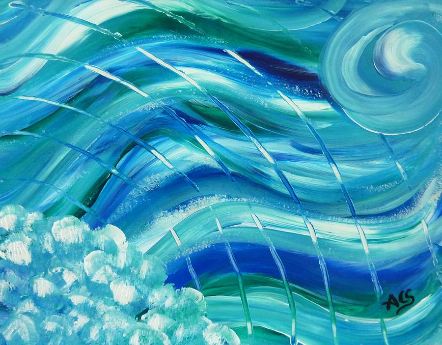 Waves Painting - Universal Waves by Amelie Simmons