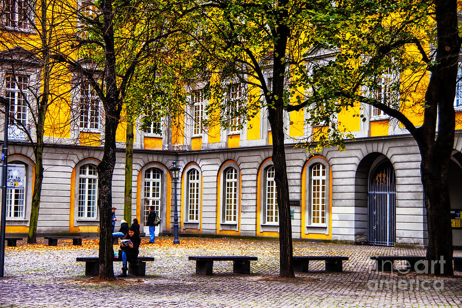 University Courtyard Bonn Photograph by Rick Bragan