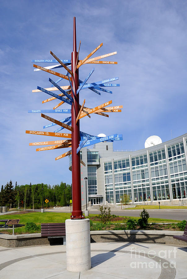 University of Alaska Fairbanks Milepost Photograph by Gary Whitton