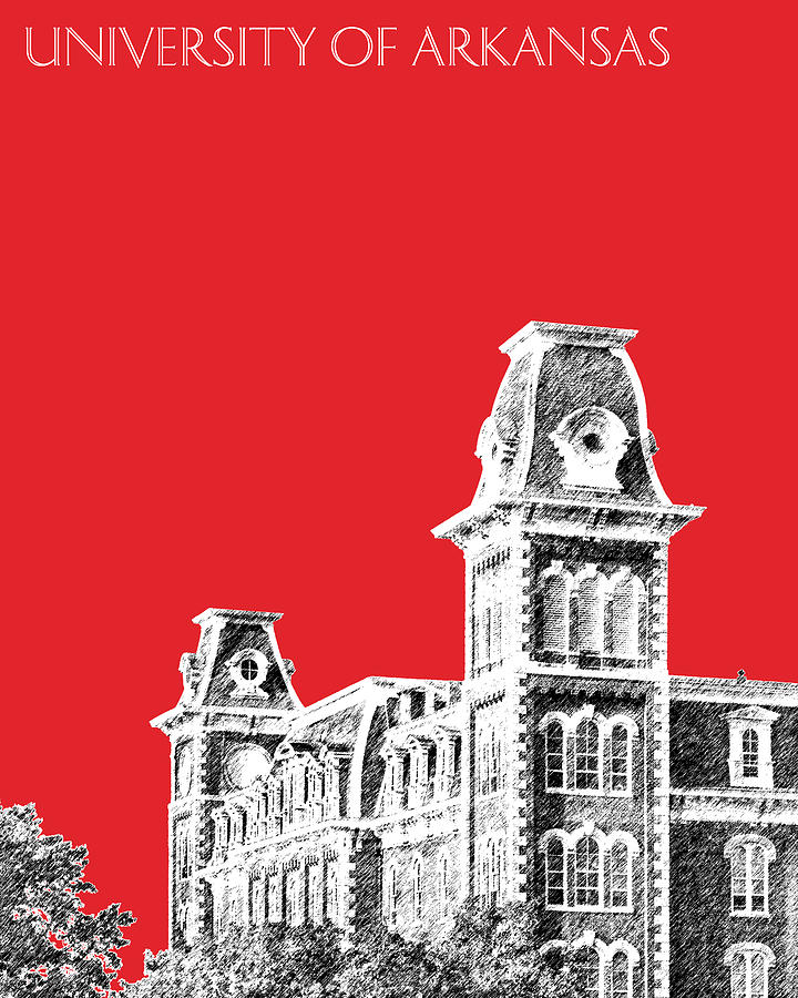 University of Arkansas - Red Digital Art by DB Artist