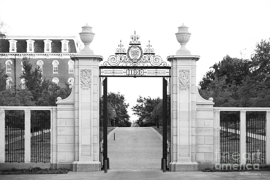 University Of Arkansas Photograph - University of Arkansas Centennial Gate by University Icons