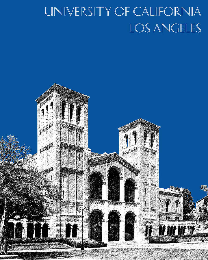 University of California Los Angeles - Royal Blue Digital Art by DB Artist