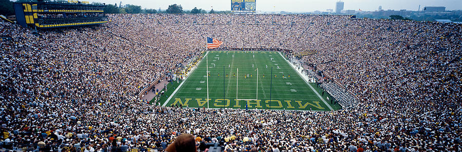 Athlete Photograph - University Of Michigan Football Game by Panoramic Images